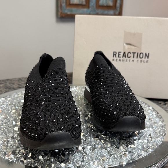 Kenneth Cole Reaction Cameron Jewel Black Slip-On jogger sneakers NEW 7.5 main image 4